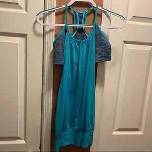 Lululemon Blue Build In Bra